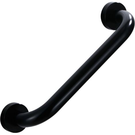 Barre de maintien poignée de maintien sécurité bain wc douche enfant femme personne âgée 30 cm noir (1/5)