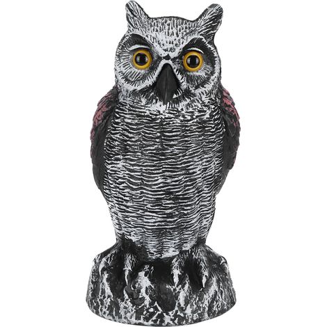 Faux Simulation Hibou Statue Décoration Extérieur Jardin Plastique Répulsif Chasse Decoy10201. (1/5)
