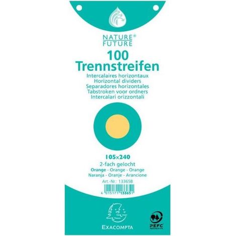 Exacompta 13365B Karteikarte Orange 100 Stück(e)