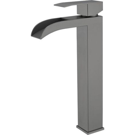 Waschtischarmatur aus Edelstahl 304, PVD-Beschichtung, grau