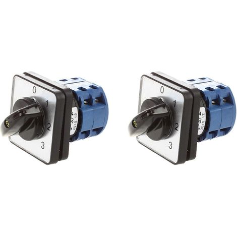 Commutateur rotatif à came 2 x 660 V 20 A, 6 bornes, 4 positions (1/5)