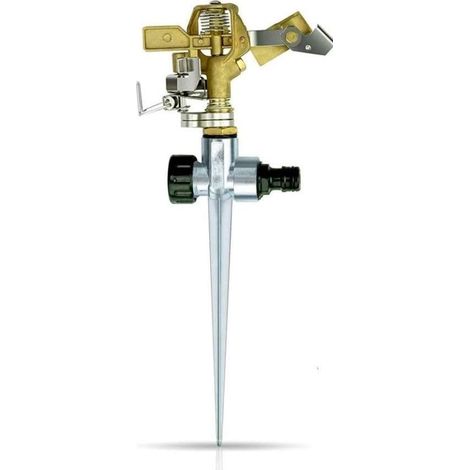 Arroseur de Jardin, 360 Degrés à Toute épreuve Arroseur à Gazon Impact Pulvérisateur D'irrigation avec Metal Spike pour Arroser Les Plantes Fleurs Légumes (1/5)