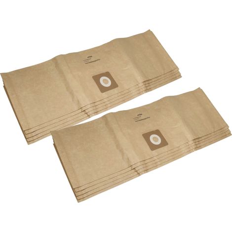 vhbw 10x Staubsaugerbeutel Ersatz für Bosch 2609256F33 für Staubsauger - Papier, 85,4cm x 26.9cm, braun