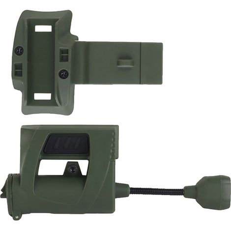 Linterna táctica para casco, 3 modos, fácil instalación, verde (1/2)