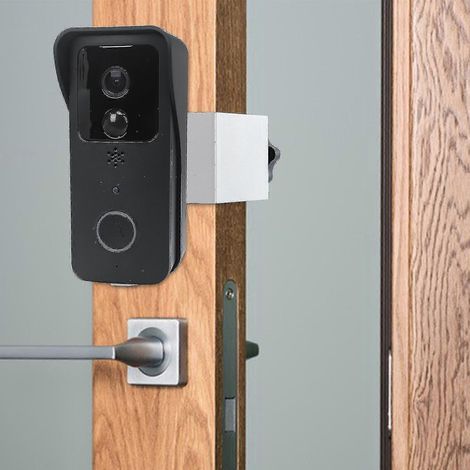 Support de sonnette vidéo antivol Blinks pour porte d'appartement, angle de montage réglable (45° à gauche et à droite), installation sans perçage. (1/5)