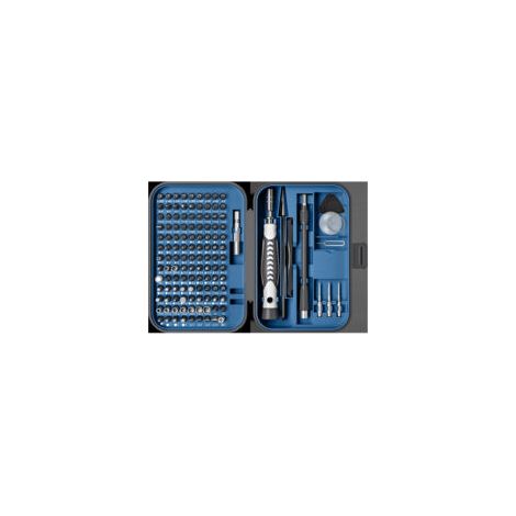 Set di cacciaviti di precisione 130 in 1 con 120 posizioni, kit di riparazione magnetico con mini custodia integrata per elettronica, iPhone, gioiellieri, console di gioco, blu navy - Crezuo