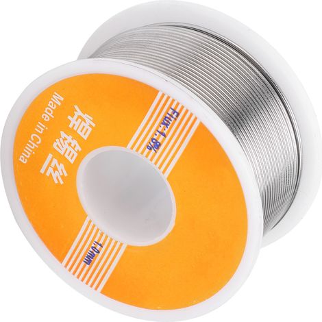 Fil d'étain 63-37 à 1,8 % d'âme en colophane, flux électrique pour le soudage, diamètre 1,0 mm, 105 g (1/5)