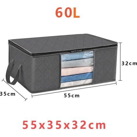 Ampia borsa portaoggetti per vestiti, borsa portaoggetti pieghevole per coperte, organizer per abiti da camera da letto (1/5)