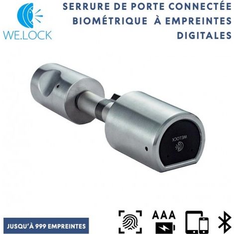 Serrure de Porte Connectée We.Lock Biométrique à 999 Empreintes Digitales avec Ouverture Bluetooth + Application iOS Android (1/5)
