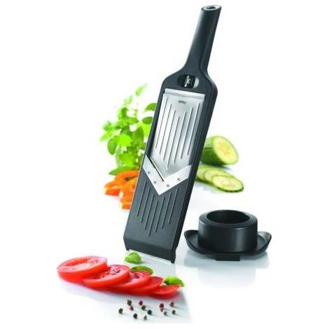 Gefu Violi Mandolina de verduras inoxidable negra ajustable
