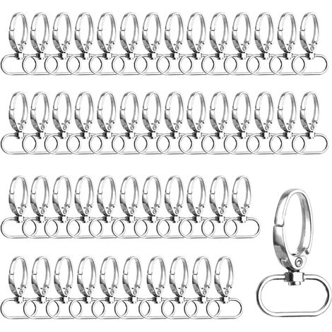 50 llaveros giratorios con cierre de langosta y anillas en D Llaveros con clip para bolso Ideales para manualidades, decoración personal y personalización. (1/5)