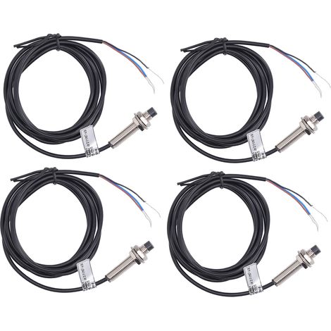 4er-Set Näherungsschalter, 8 mm Durchmesser, PNP, 3-adrig, normalerweise geschlossen (NC), induktiver Näherungssensor, 6 bis 36 V DC (1/5)