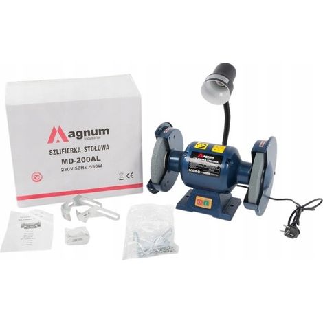 Meuleuse d'établi Magnum avec lampe 550 W 230 V 200 x 20 x 16