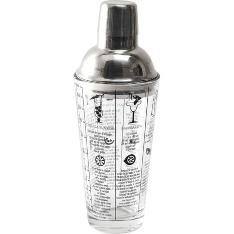 Shaker en Verre avec Recettes Imprimées 450 ml (1/5)