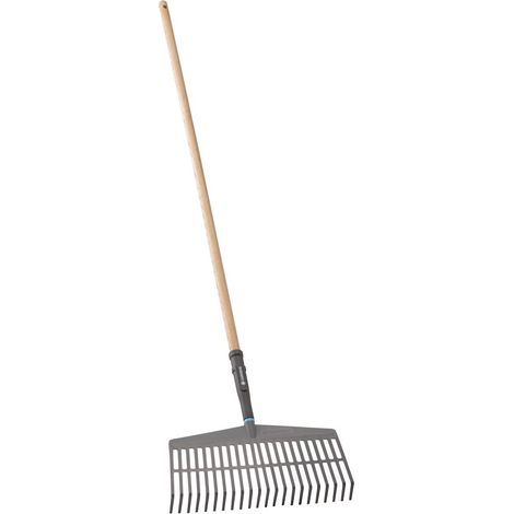 GARDENA Balai-râteau PureLine - Largeur 43 cm - Manche bois FSC 100 %