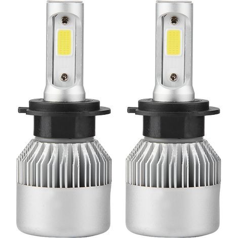 Paar H7 LED 36W 8000LM Fern-/Abblendlicht Auto 6000K Autoscheinwerferlampen (Silber) (1/5)