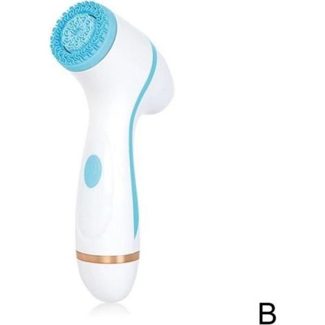 APPAREIL DE MASSAGE MANUEL,Brosse de nettoyage Sonic Nu visage Spin brosse ensemble Galvanica Spa système pour le - Type Argent (1/4)