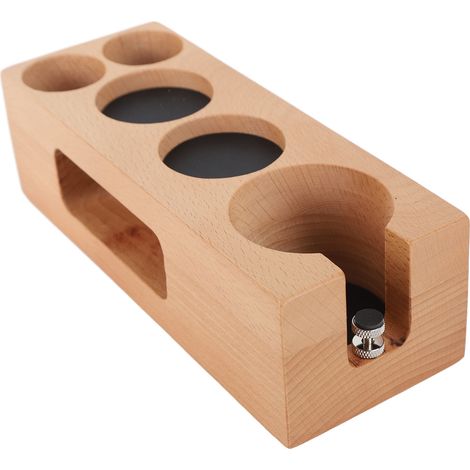 Support de tasseur à café en bois, 58 mm, 5 trous, pour la maison, les cafés, les restaurants, les hôtels et les bureaux. (1/5)