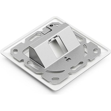 CAT6a Network Socket with RJ45 Keystone - 10 Gbps - Shielded STP - Data Socket for Patch Cables, Network, Ethernet to Pose - Gigabit LAN - White (1/4)