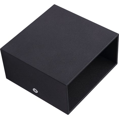 Multifunktionale LED-Wandleuchte aus innovativem Aluminium für Schlafzimmer, Wohnzimmer und Flure, 7 W, schwarz, warmweißes Licht (1/5)