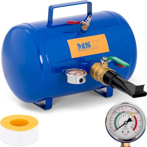 Inflator Druckbehälter zum Aufpumpen von Reifen mit Manometer 8 bar 19,5 l (1/5)