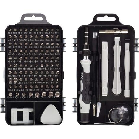 115 en 1 Kit Tournevis de Précision Magnétique, Portable Mini Tournevis Outils de Réparation pour Smartphone, PC, Ordinateur, Lunettes, Montres, Appareils Photo (1/5)