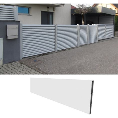 Listone doga AluSOL Alluminio colore Bianco 12x180cm spessore 20mm profili per recinzioni frangivento staccionate