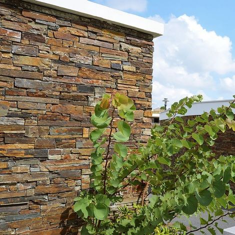 Plaquette de parement Pearl Stone Fix Automne - 55x15 cm - Paquet de 0.165 m² - Ti'ma Stone