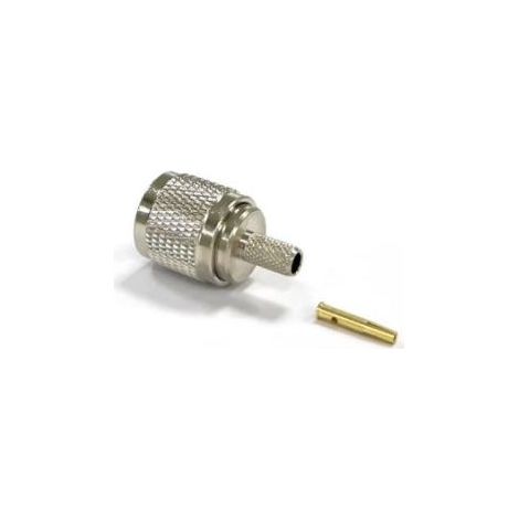 Connecteur coaxial RS PRO Mâle Droit, raccordement A sertir 50O Montage sur câble ( Prix pour 1 )