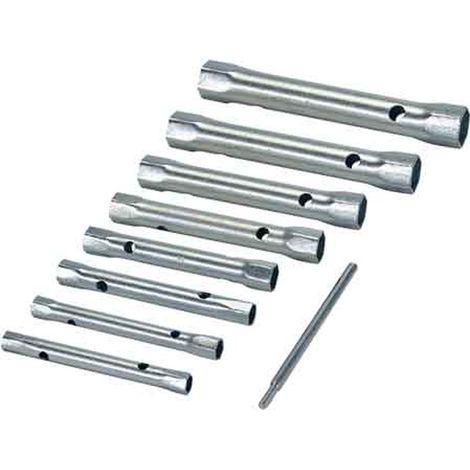 SERIE CHIAVI A TUBO DOPPIA 6 pezzi - mm 8x9÷16-17