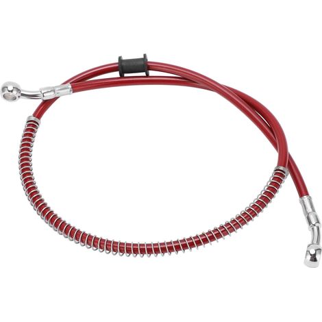 Tube de frein de moto 90 cm/35,4 pouces, en acier rouge et PVC, accessoire universel portable pour moto (1/5)