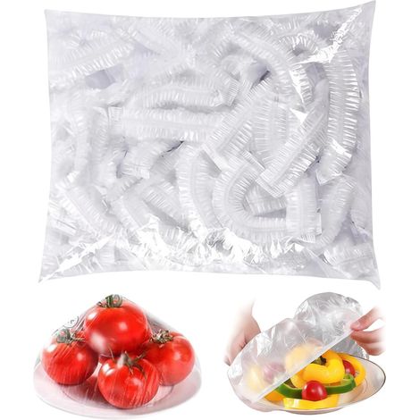 Packung mit 200 wiederverwendbaren PE-Beuteln mit Gummiband – auslaufsicher für Snacks, Mittagessen und zum Einfrieren