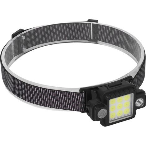 Lampe frontale rechargeable TM-G21 COB, feu arrière de sécurité pour chantier, projecteur industriel avec bandeau et cou, modèle TG-TD17601 noir, batterie intégrée incluse, éclairage de travail minier (1/5)