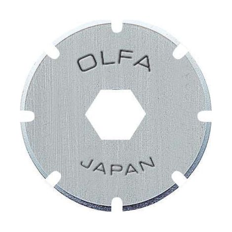 OLFA PRB18-2 PACK DE 2 CUCHILLAS CIRCULARES PERFORADORA 18X0,3 MM PLATEADAS