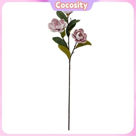Fleur artificielle - COCOSITY - Yulan - Branche à longue tige - Rose - Mousse et soie (1/5)