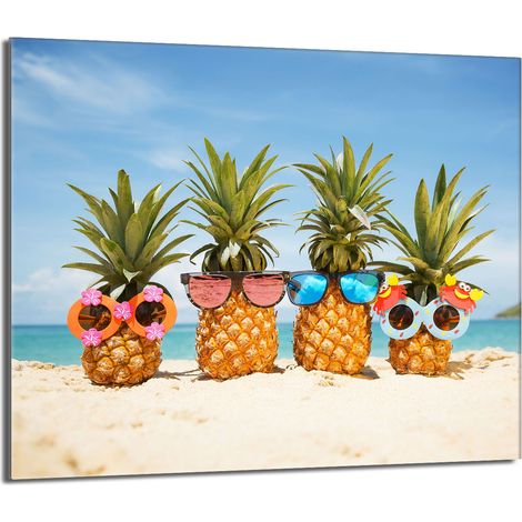 Protezione per piano cottura in vetro 60x52 Ananas (1/5)