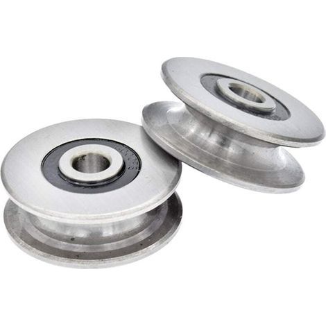 Poulie en acier inoxydable 250 kg – Roulements à billes – Rainure U profonde 8 mm – Pour systèmes de levage industriels (1/3)