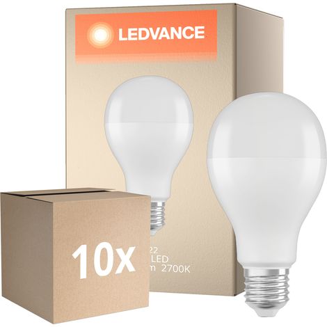 Lot 10x Ledvance Classic LED E27 Poire Dépolie 20W 2452lm - 827