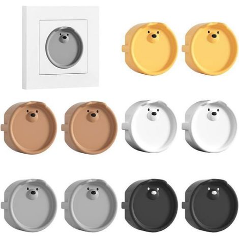 Lot De 10 Cache-prises En Silicone Cache Prise Bébé Caches Prises Protection Décorative Contre La Poussière Multicolore CACHE PRISE (1/5)