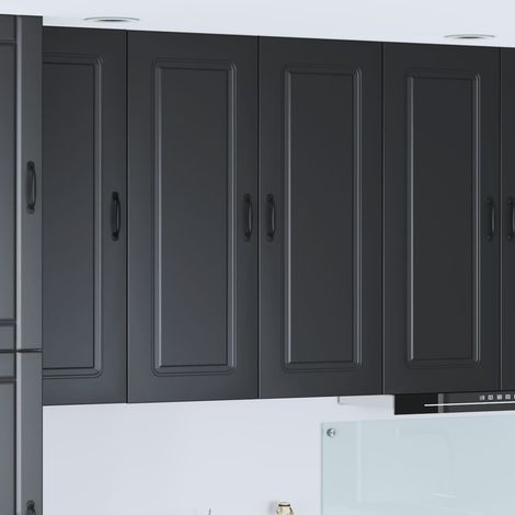Küchenschrank Kalmar Schwarz 80 x 31 x 100 cm Holzwerkstoff