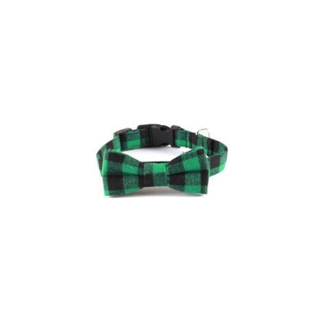 Grünes und schwarzes Hundehalsband – Größe L (3,0 x 60 cm) – Breites, bequemes Band, stabile Schnalle (1/5)