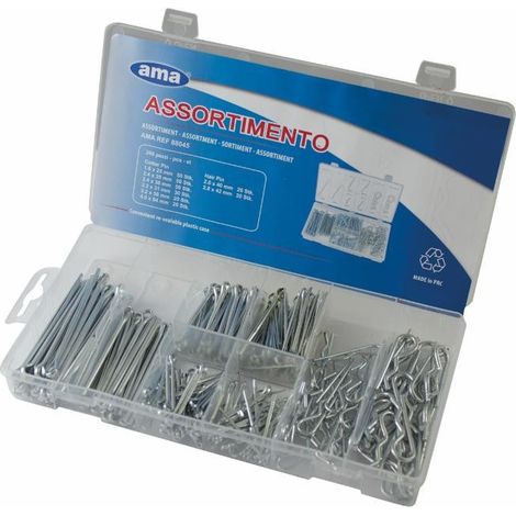 Lem Select – Goupilles fendues et beta 260 pièces – 50 goupilles 1.6x25 mm, 50 goupilles 2.4x25 mm, 20 goupilles beta 2x40 mm – Pour fixation précise (1/2)
