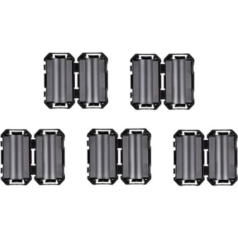 Bruit Suppresseur Câble Pince Noir Clip Type Ferrite Anneau RFI EMI pour 9mm (5pcs) (1/5)