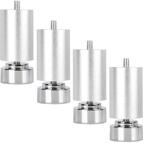 Pieds de meubles réglables avec boulons M10, adaptés au montage de canapés, armoires, bureaux et autres meubles. Pieds de rechange de 20 cm (7,9 pouces) par lot. (1/5)