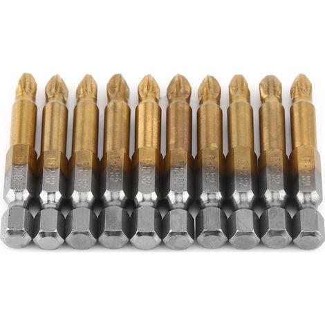 PH2 Kreuzschlitzschraubendreher-Bit-Set, rutschfest, 1/4-Zoll-Sechskantschaft, 50 mm, 10-teilig (1/5)
