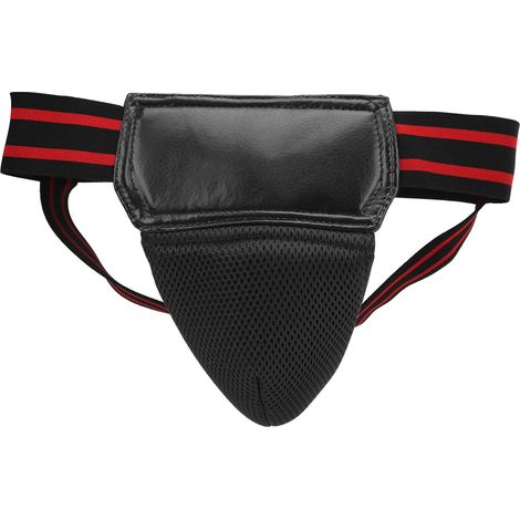Protecteur d'aine de boxe en cuir PU, Jockstrap respirant pour Kickboxing Muay Thainoir (1/5)