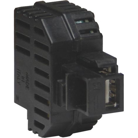Keystone Einbaunetzteil 1 USB-A Buchse 2.1A Farbe Schwarz Fanton 82891