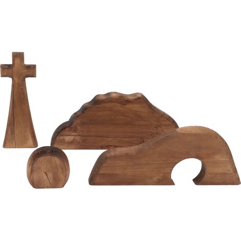 de plateau de Pâques en bois ambiance festive pour la maison (1/5)