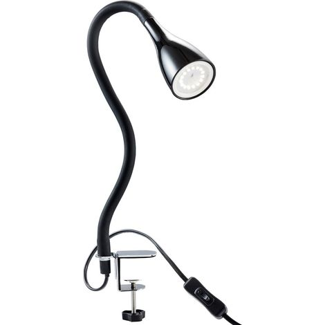 Klemmlampe - 4,8W, 400lm, LED, mit Stecker, dimmbar, warmweiß, schwarz