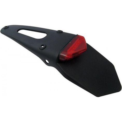 Bavette arrière support plaque avec feu rouge Mad pour moto cross